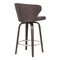 Armen Living Mynette 30" Swivel Brown Faux Leather Bar Stool LCMTBAWABR30 - alternate 2